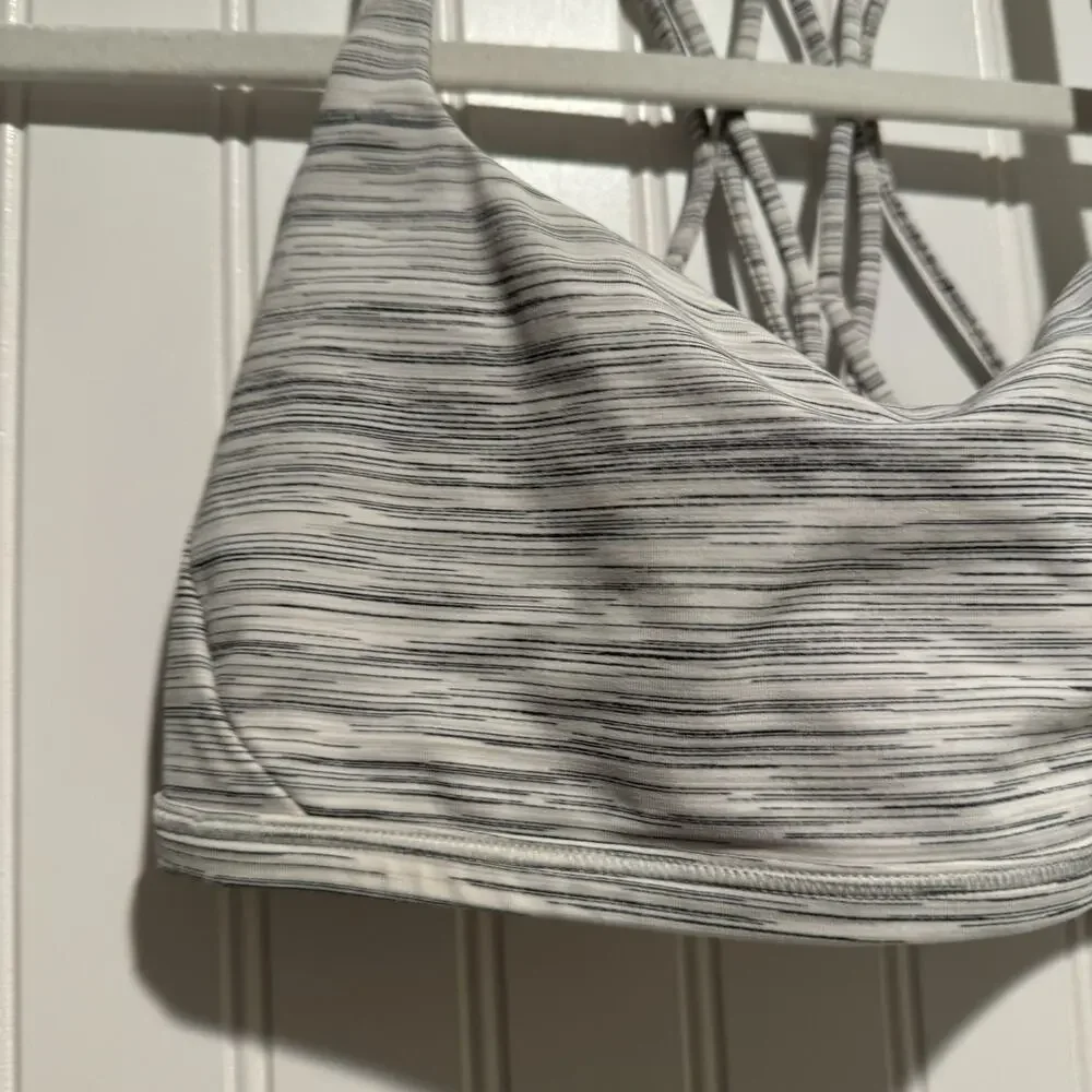 Lululemon Free To Be Zen Bra Space Dye Camo White Size 8